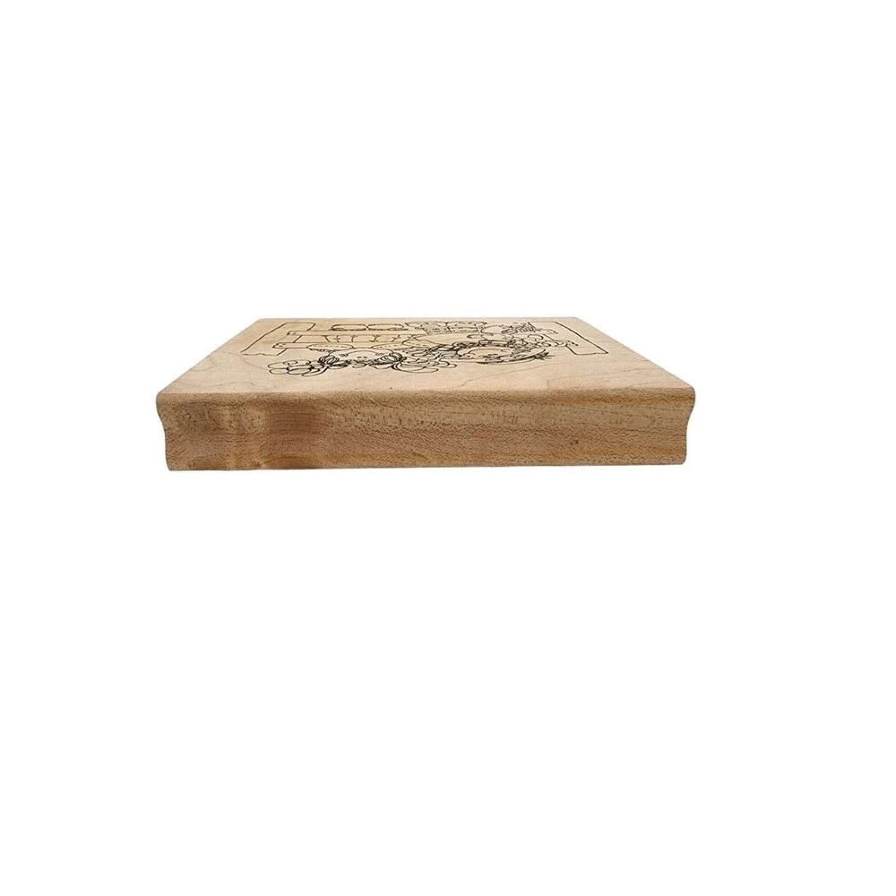 Imaginations Rubber Stamp Best Friends Girls On Fence Wood Mounted Craft 3.5x3